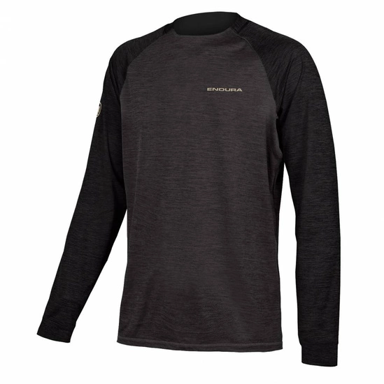 Koszulka rowerowa męska z długim rękawem Endura Singletrack L/S Black