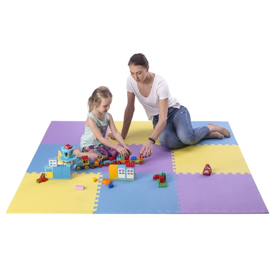 Mata puzzle ONE FITNESS MP10 MULTIPACK 10 mm żółto - niebiesko - fioletowy