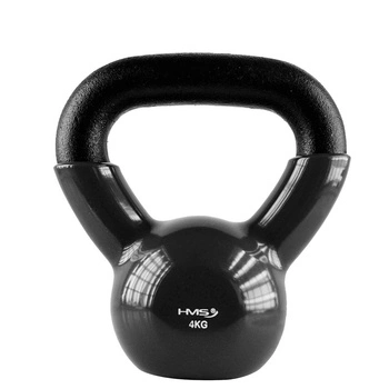 Kettlebell żeliwny pokryty winylem HMS KNV04 4kg czarny