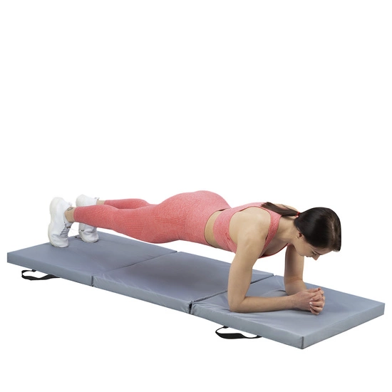 Materac gimnastyczny składany HMS PREMIUM MGS02 szary