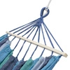 Hamak z drewnianą belka 70cm NILS CAMP NC9004 niebieski-ciemnoniebieski 
