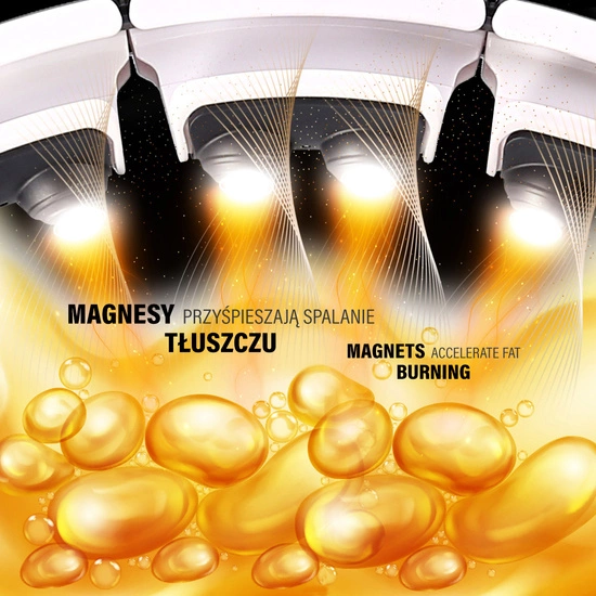 Hula hop z magnesami, obciążnikiem i licznikiem HMS HHM16 biały